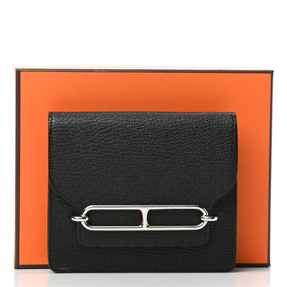Hermes Chevre Mysore Roulis Slim Wallet Black 9 of 9