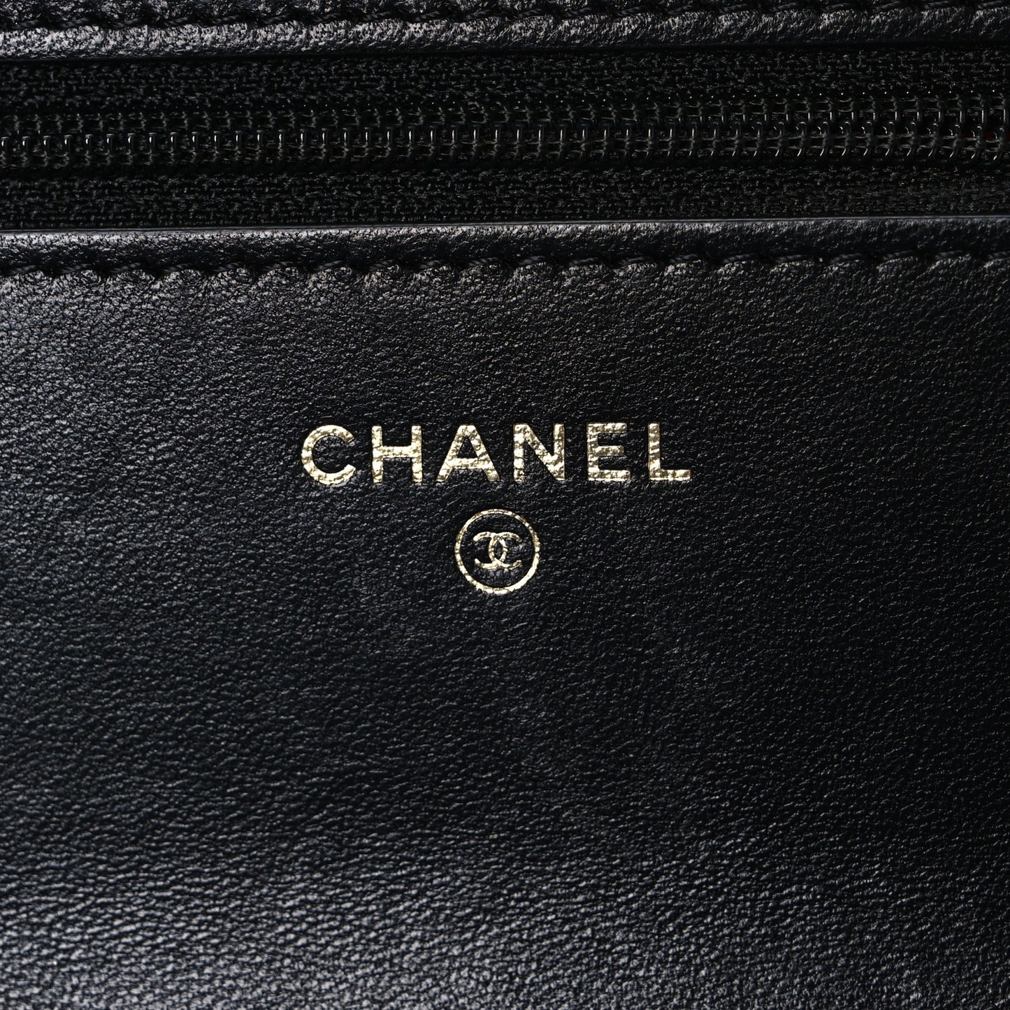Lambskin Quilted Chanel 19 Wallet On Chain WOC Black