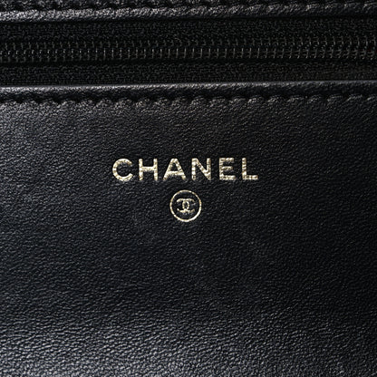Chanel Lambskin Quilted Chanel 19 Wallet On Chain WOC Black 6 of 11