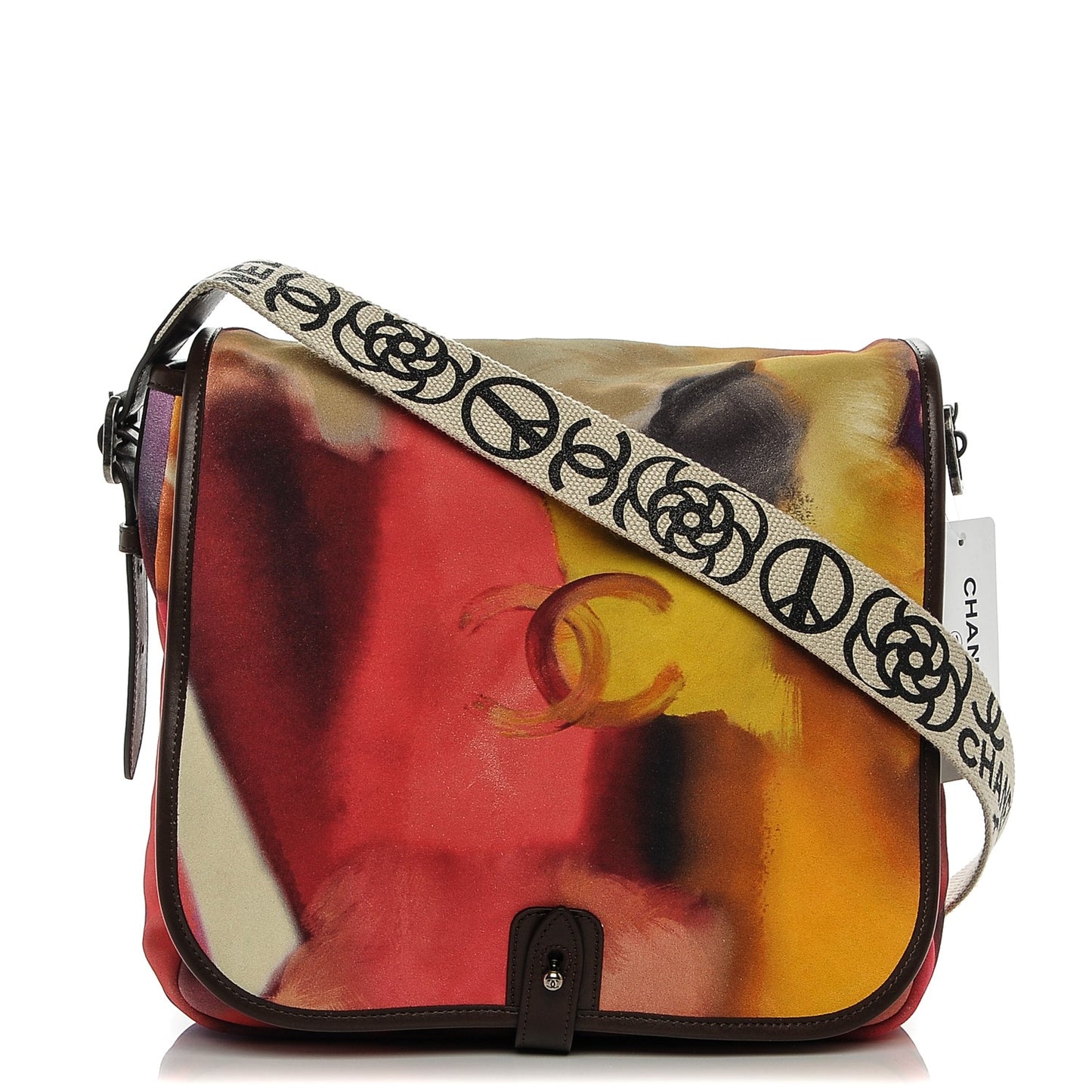 Printed Ultra Soft Lambskin Medium Flower Power Messenger