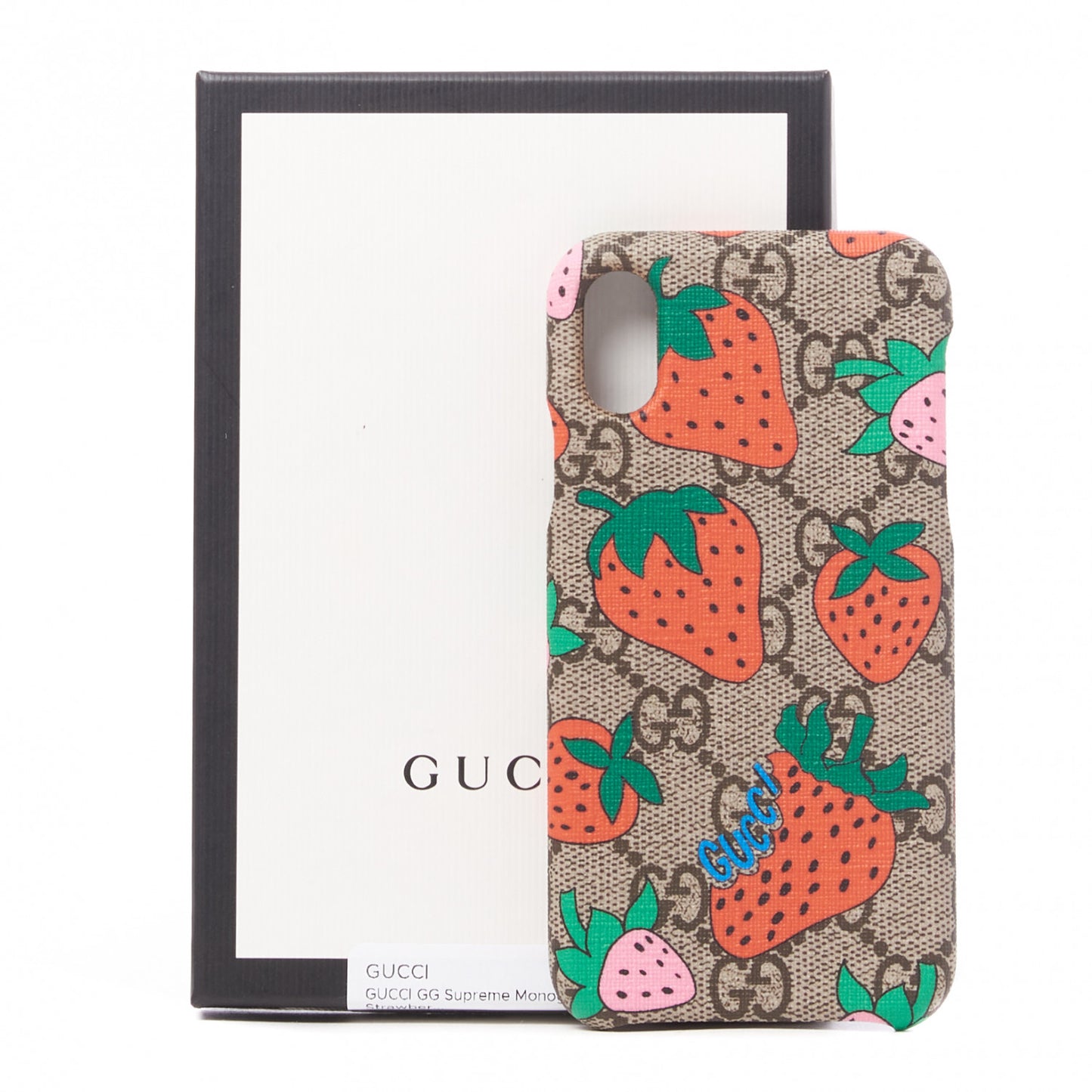 GG Supreme Monogram Strawberry iPhone X/XS Case