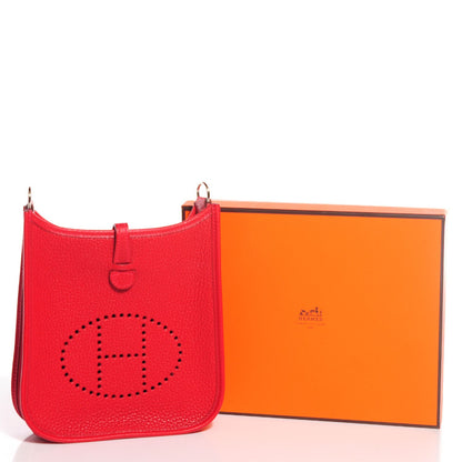 Hermes Taurillon Clemence Evelyne TPM Rouge Casaque 15 of 15