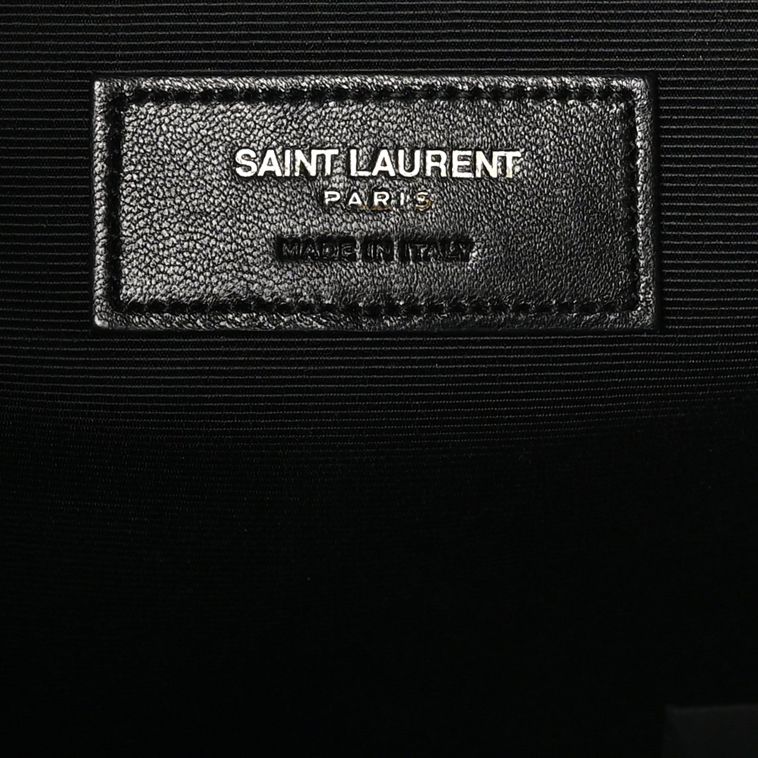 Saint Laurent Grain De Poudre Matelasse Chevron Large Monogram Satchel Navy Blue 6 of 10