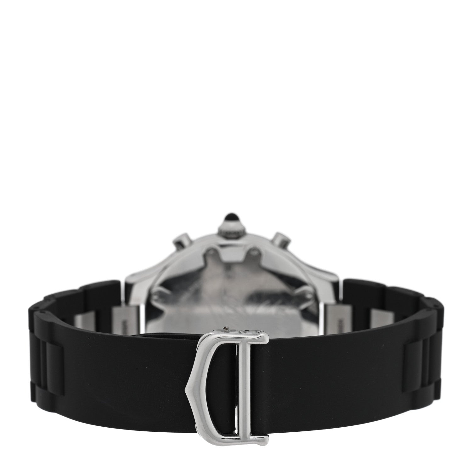 Cartier Stainless Steel Rubber 38mm Must 21 Chronoscaph Quartz Watch Black 3 of 4