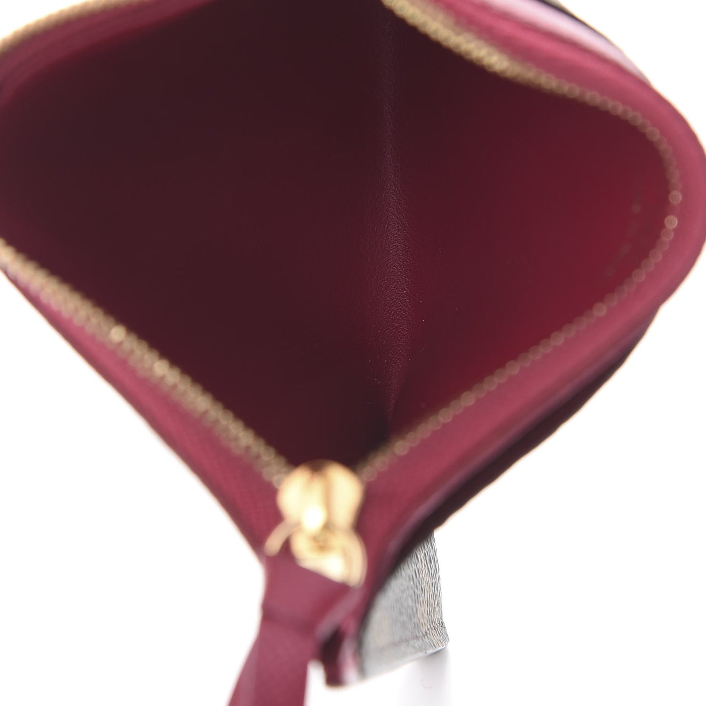 Monogram Zipped Card Holder Fuchsia