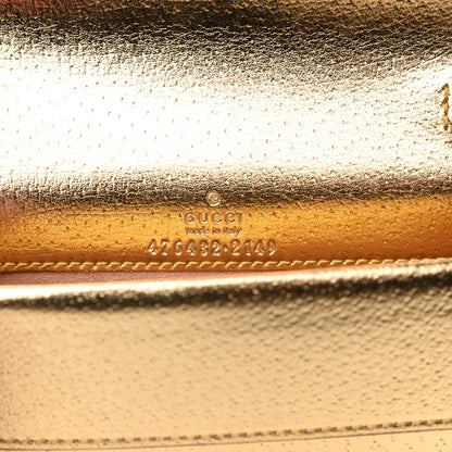 Gucci Metallic Calfskin Super Mini Dionysus Shoulder Bag Gold 6 of 9
