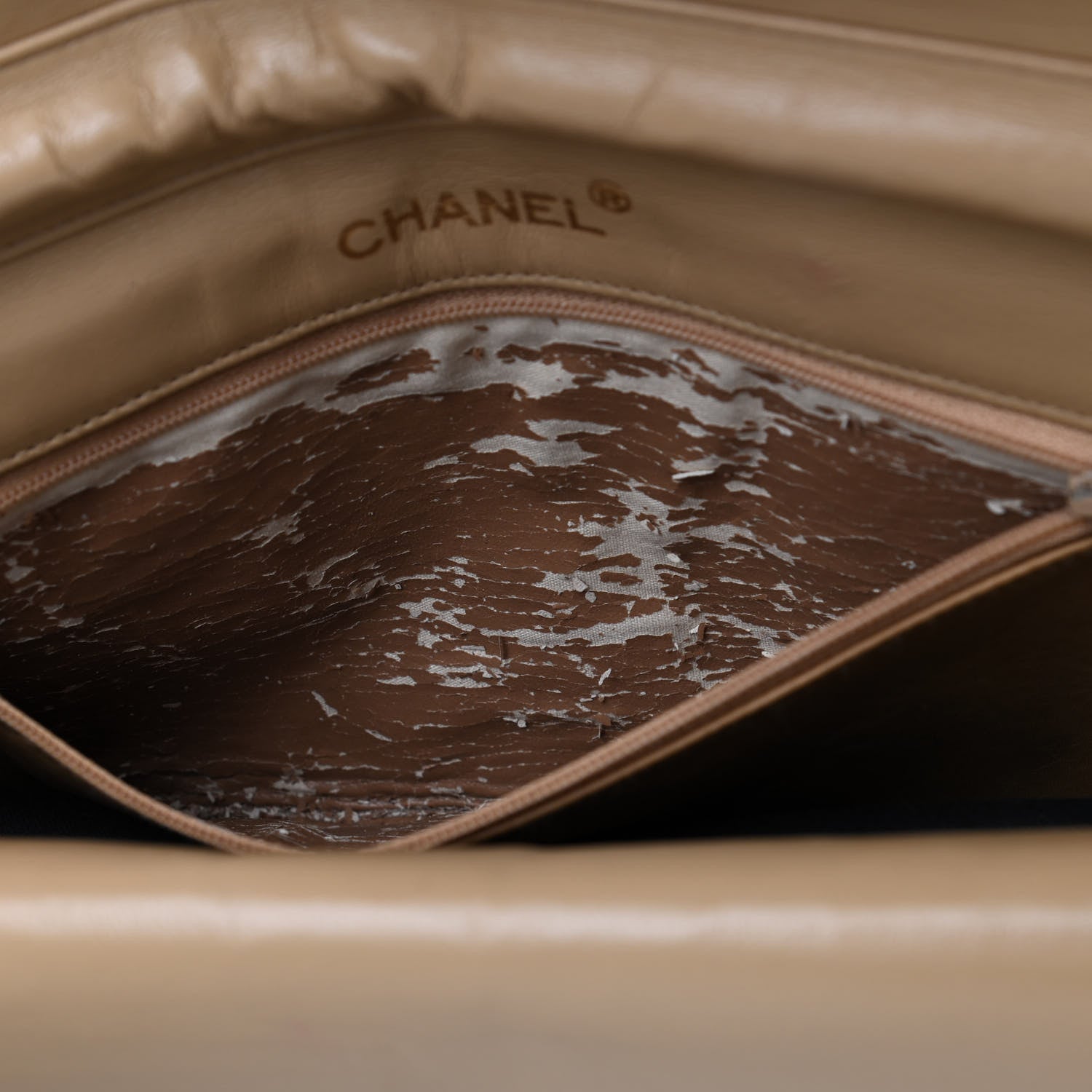 Chanel Lambskin Quilted Medium Double Flap Beige 7 of 11