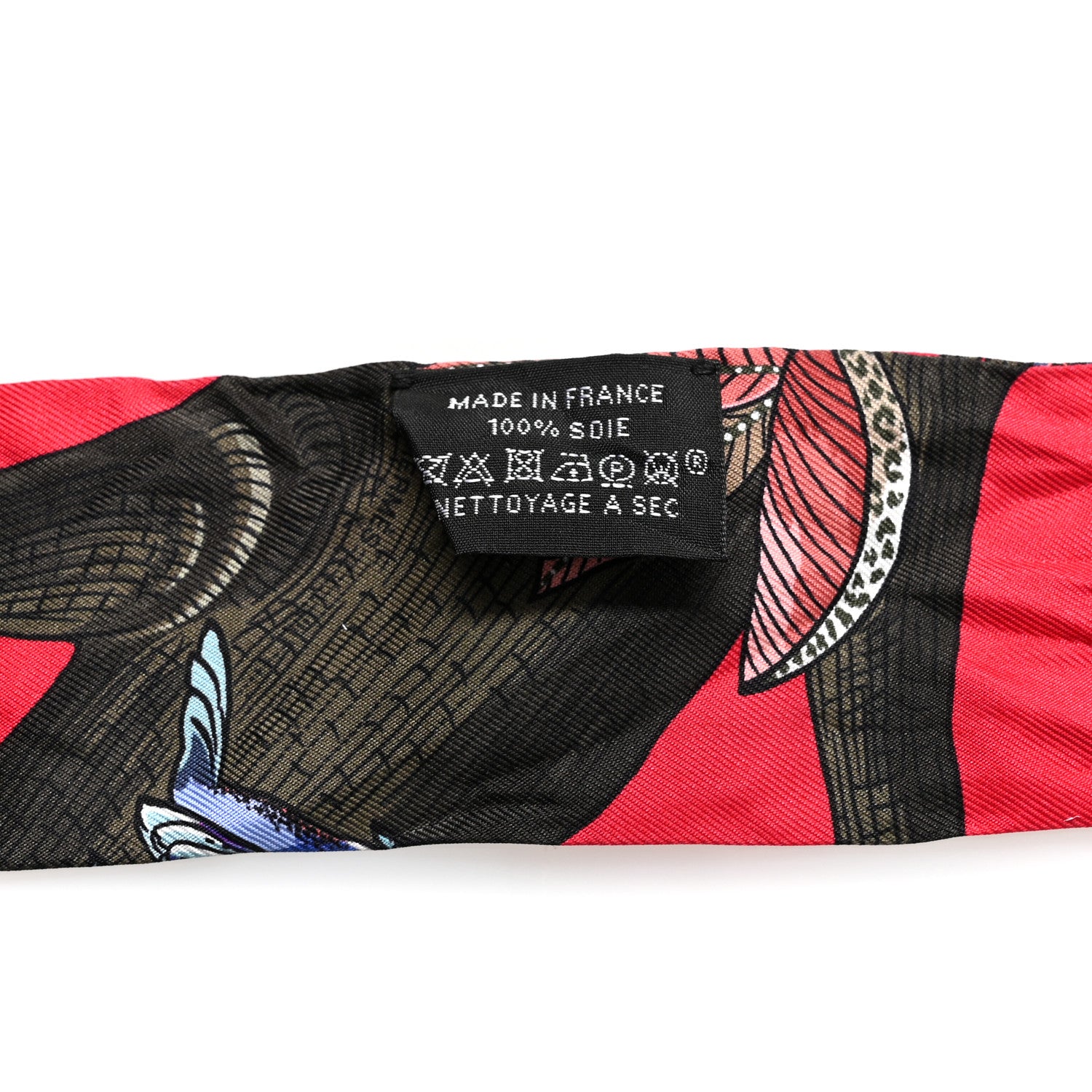 Hermes Silk Tree Of Song Twilly Rouge Bronze Bleu 4 of 4