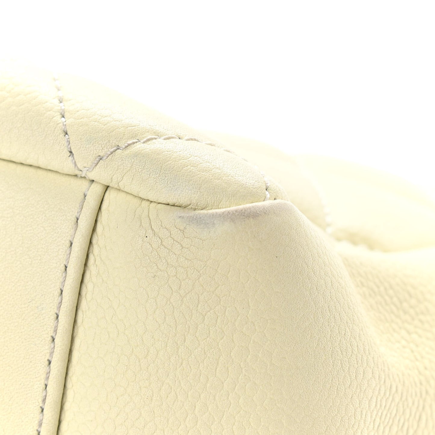 Caviar Quilted Grand Shopping Tote GST White