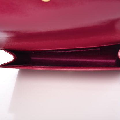 Saint Laurent Textured Patent Large Belle De Jour Clutch Fuchsia 5 of 9