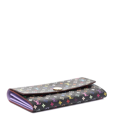 Louis Vuitton Monogram Multicolor Sarah Wallet Black Violet 4 of 6