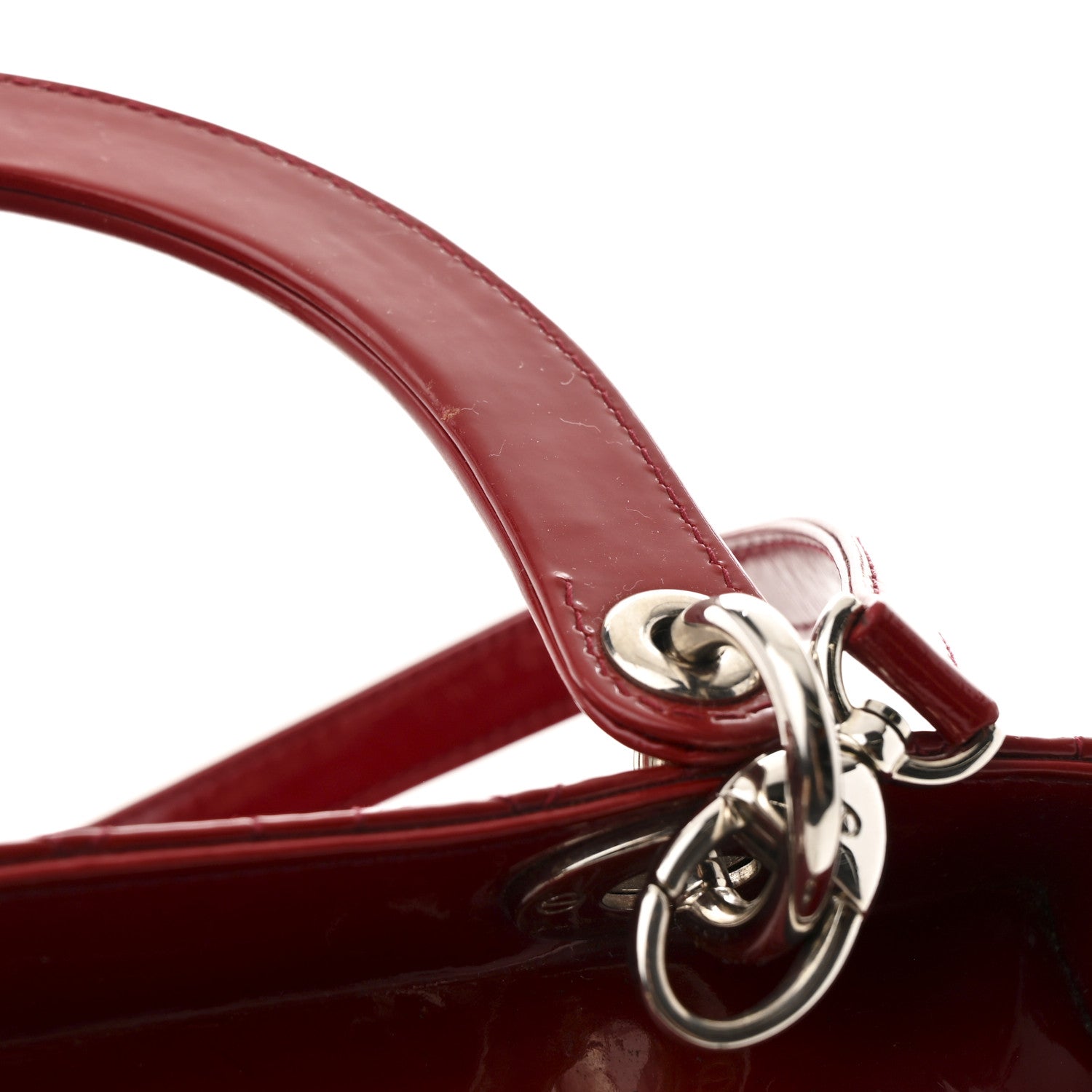 Christian Dior Patent Cannage Medium Lady Dior Red 10 of 10