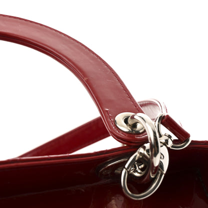 Christian Dior Patent Cannage Medium Lady Dior Red 10 of 10