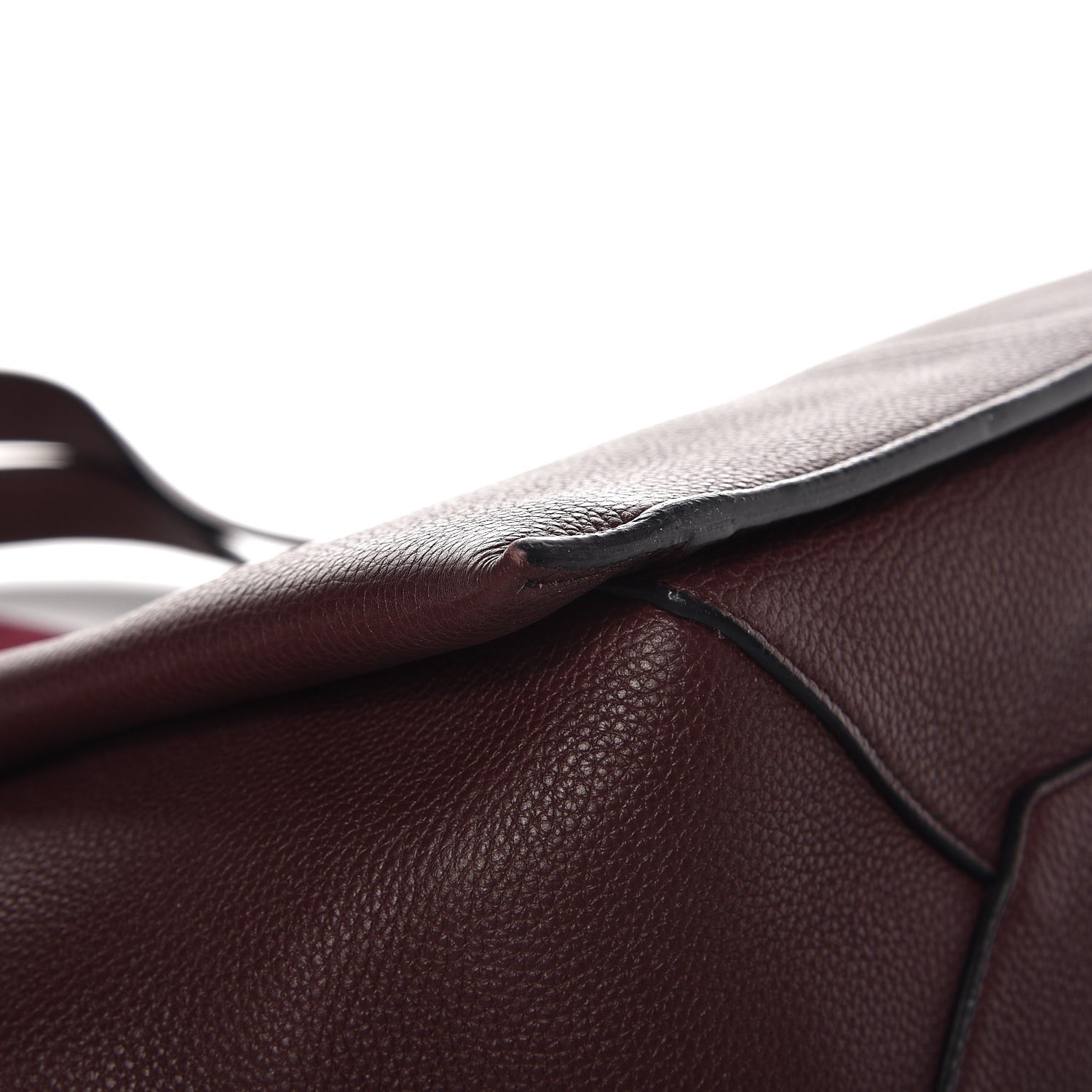 Celine Baby Grained Calfskin Small Tri-Fold Bag Burgundy 9 of 10