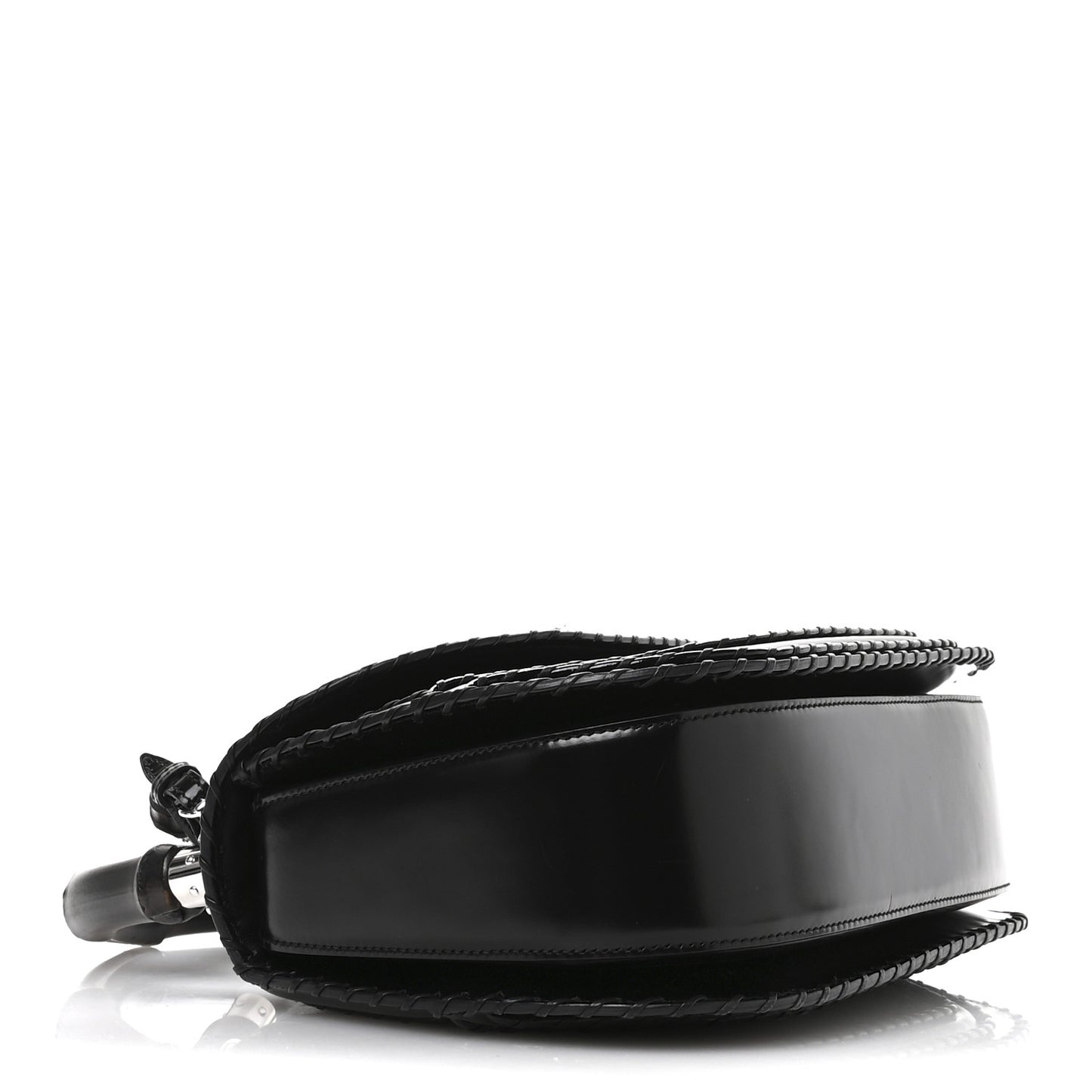 Pony Hair New Bamboo Medium Top Handle Bag Black