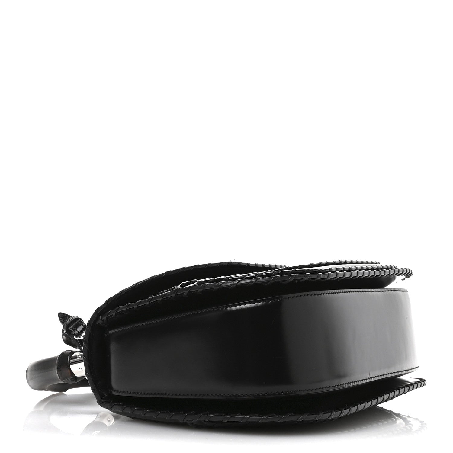Gucci Pony Hair New Bamboo Medium Top Handle Bag Black 4 of 11