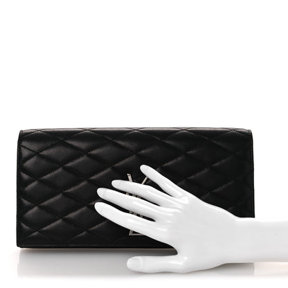 Saint Laurent Lambskin Quilted Kate Clutch Black 2 of 11