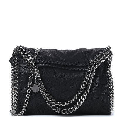 Stella McCartney Shaggy Deer Mini Falabella Fold Over Tote Black 1 of 12