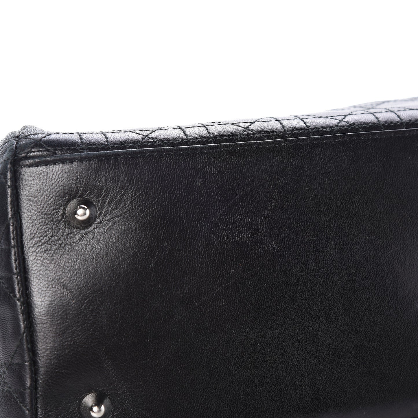Lambskin Cannage Large Dior Soft Shopping Tote Black