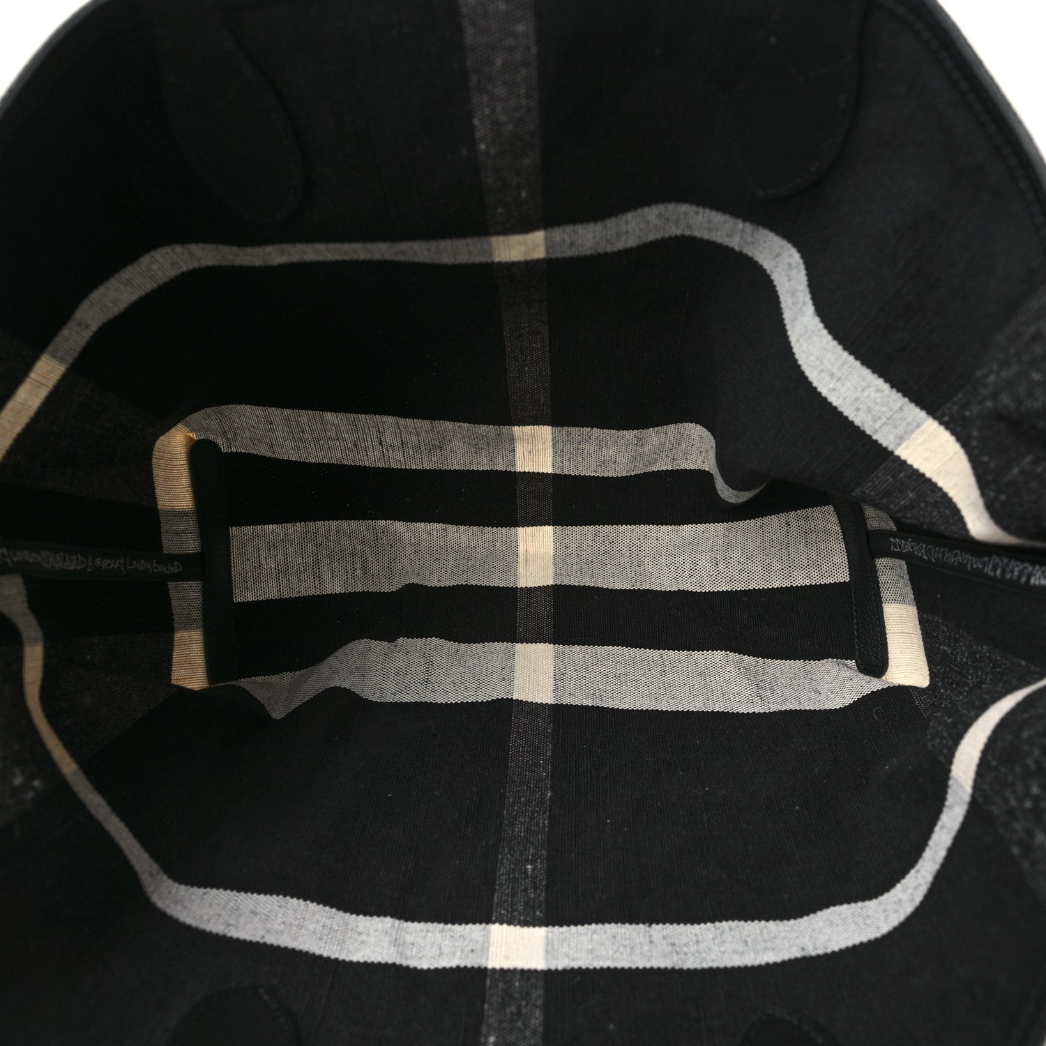 Burberry Coated Canvas Mega Check Medium Doodle Tote Black White 8 of 15
