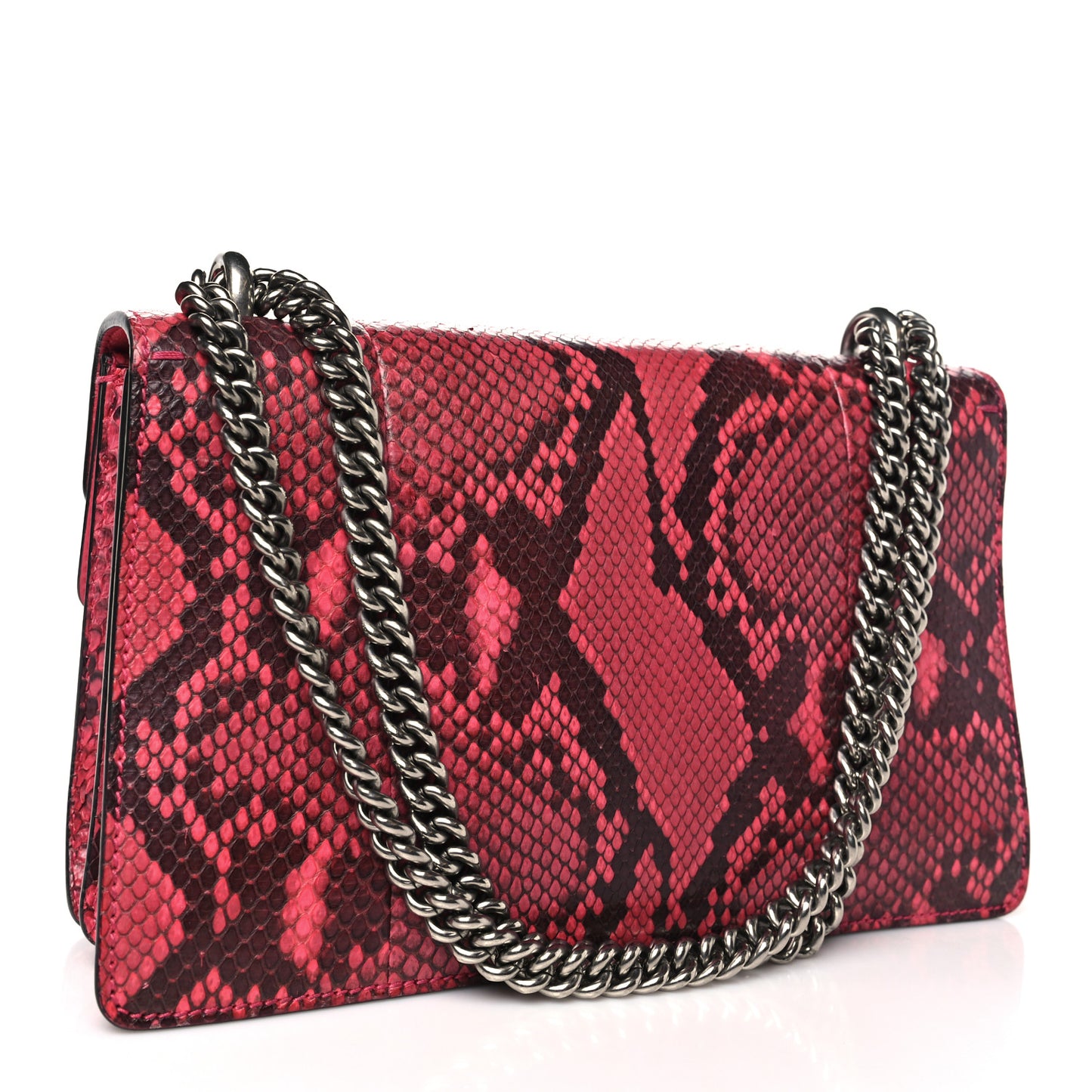 Snakeskin Small Dionysus Shoulder Bag Hot Pink