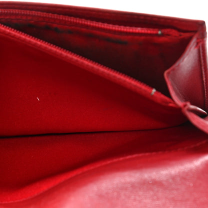 Chanel Patent Camellia Embossed Yen Wallet Red 20 of 24