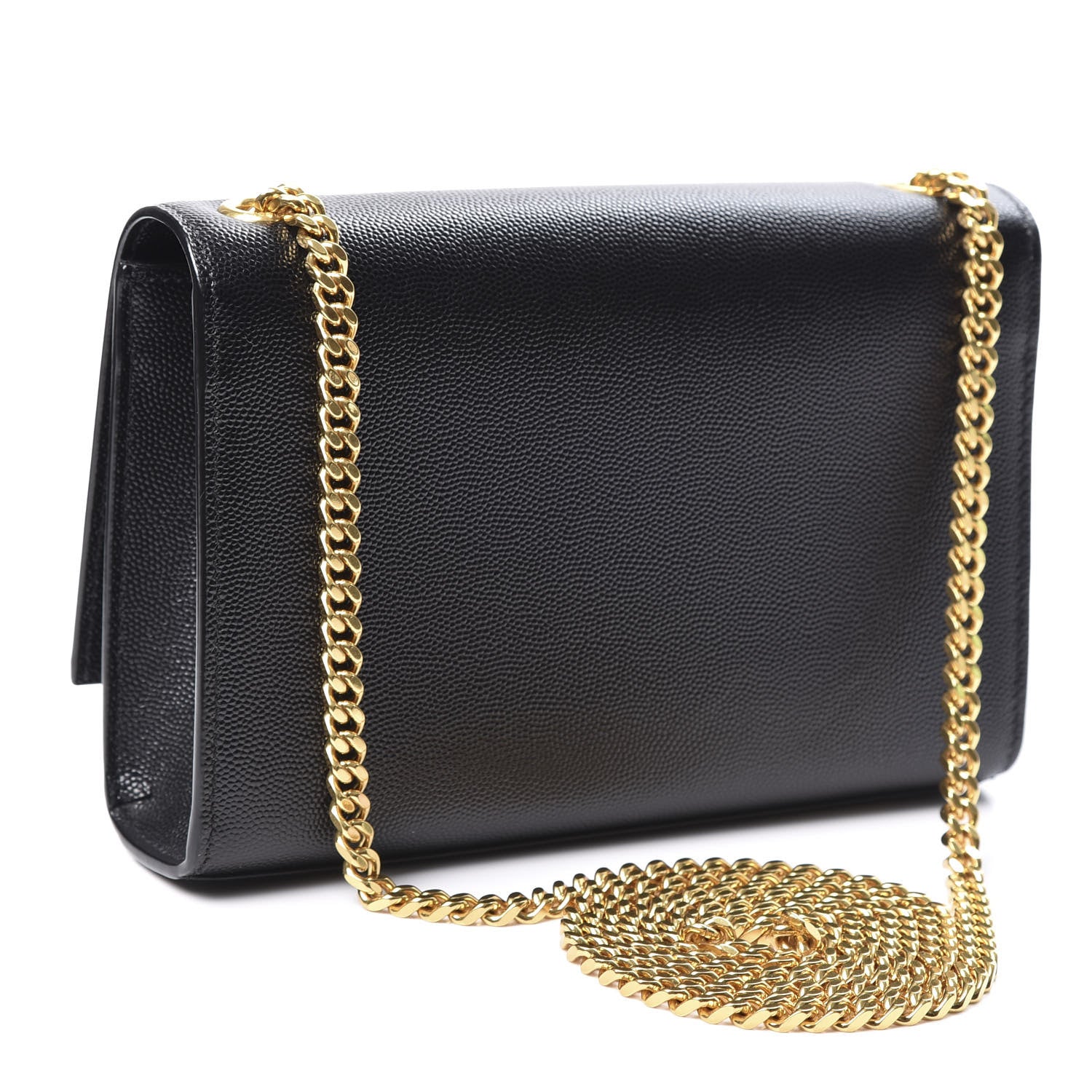 Saint Laurent Grain De Poudre Small Monogram Kate Satchel Black 2 of 9