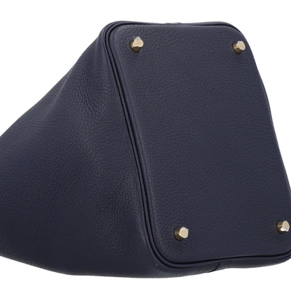 Hermes Taurillon Clemence Picotin Lock 22 MM Bleu Nuit 9 of 10