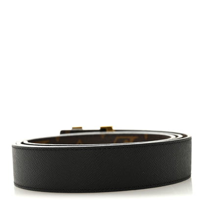 Louis Vuitton Calfskin Monogram 30mm LV Initiales Reversible Belt 90 36 Black 2 of 6