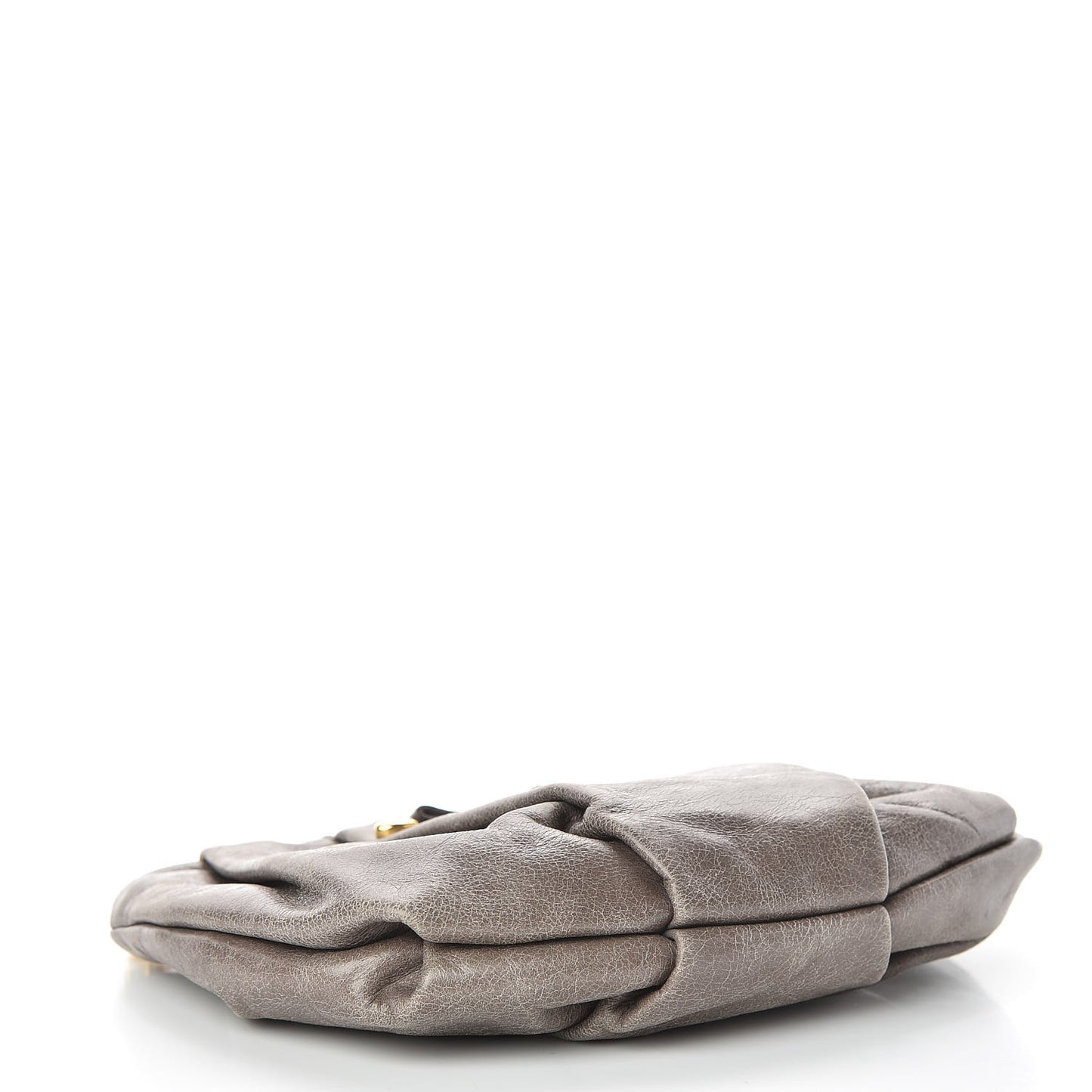 Vitello Shine Mordore Wristlet Clutch Argilla