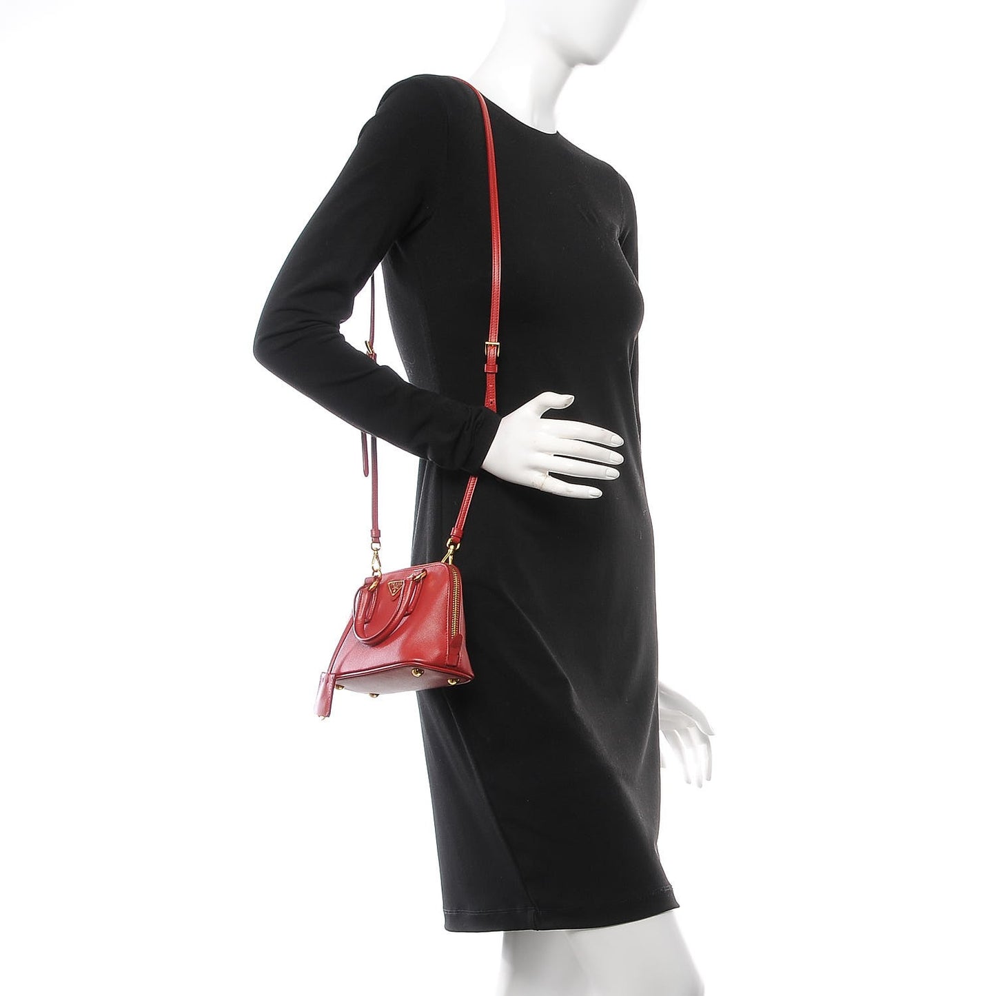 Saffiano Lux Mini Promenade Tote Fuoco
