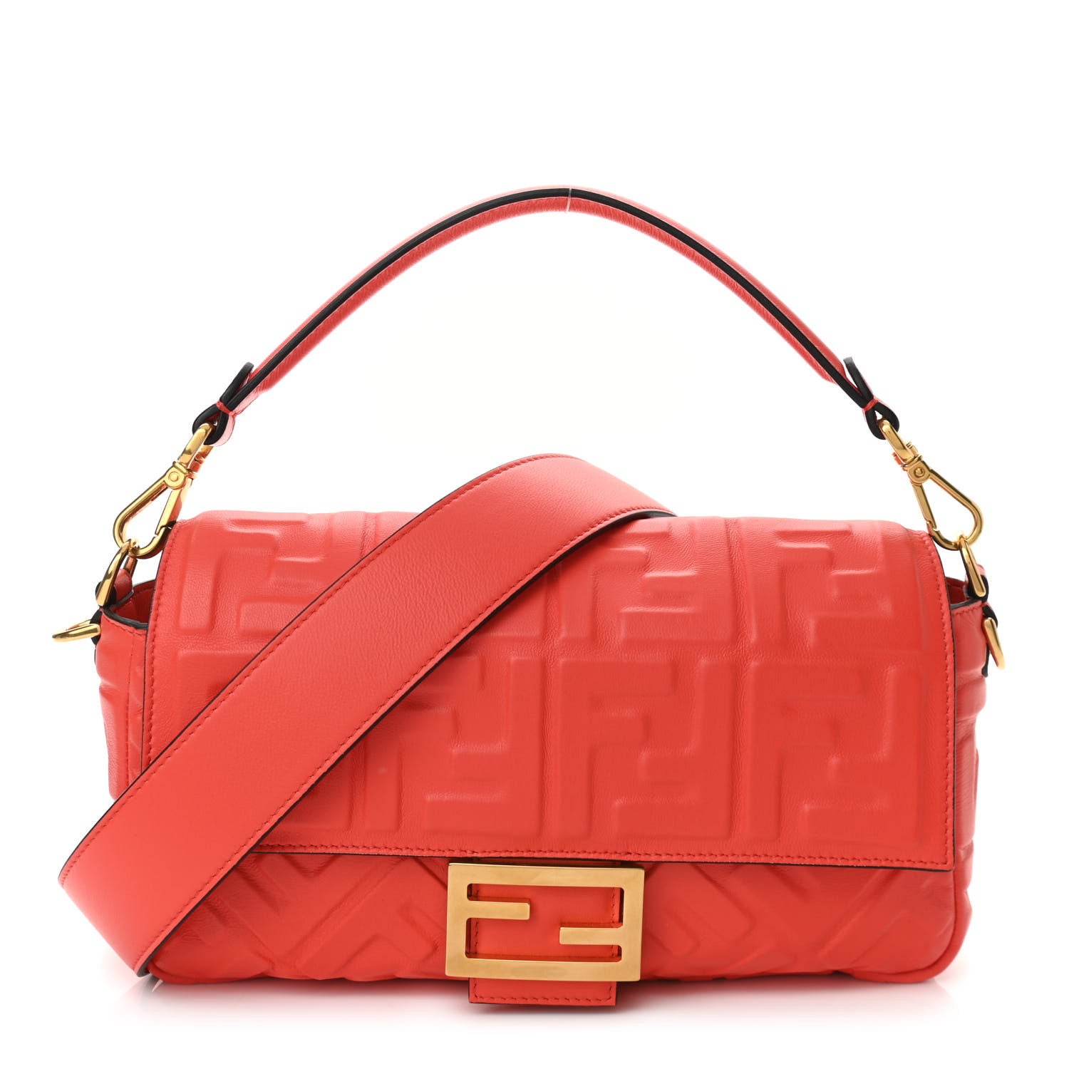 Fendi Nappa FF 1974 Embossed Baguette Tulipano 1 of 11