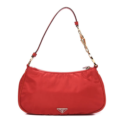 Prada Tessuto Nylon Shoulder Bag Rosso 1 of 8