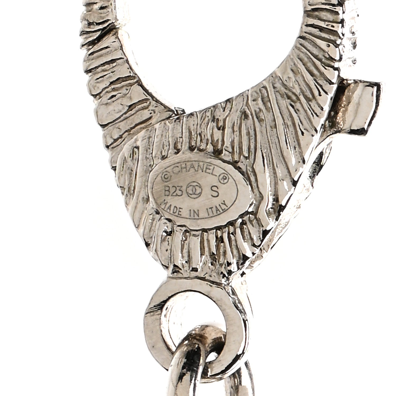 Chanel Pearl Crystal CC Choker Necklace Silver 5 of 5