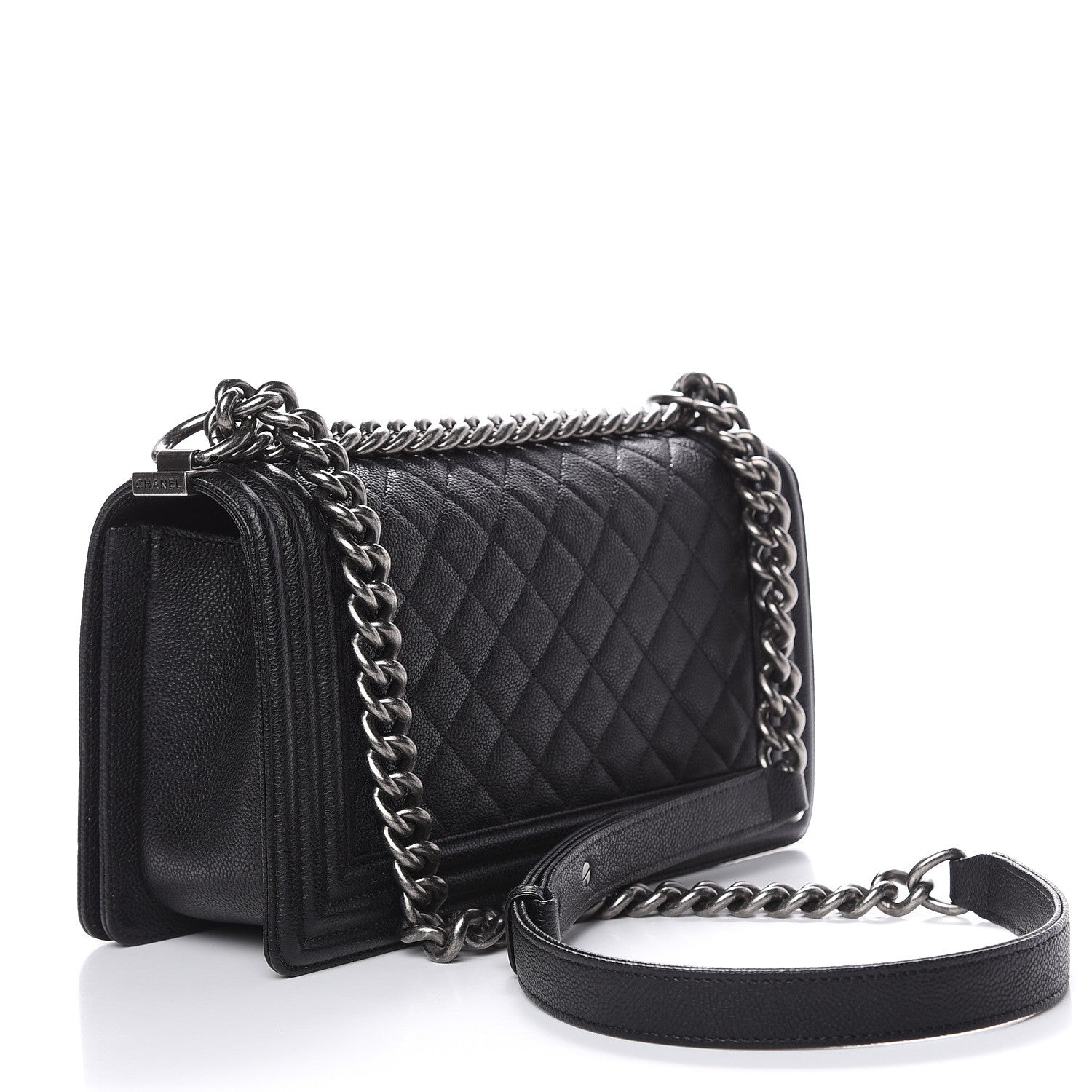 Chanel Caviar Quilted Medium Boy Flap Black 3 of 14