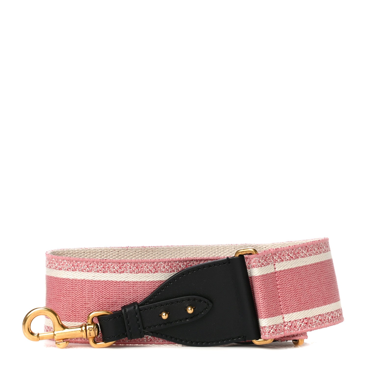 Christian Dior Canvas Embroidered Shoulder Strap Pink Multicolor 1 of 7