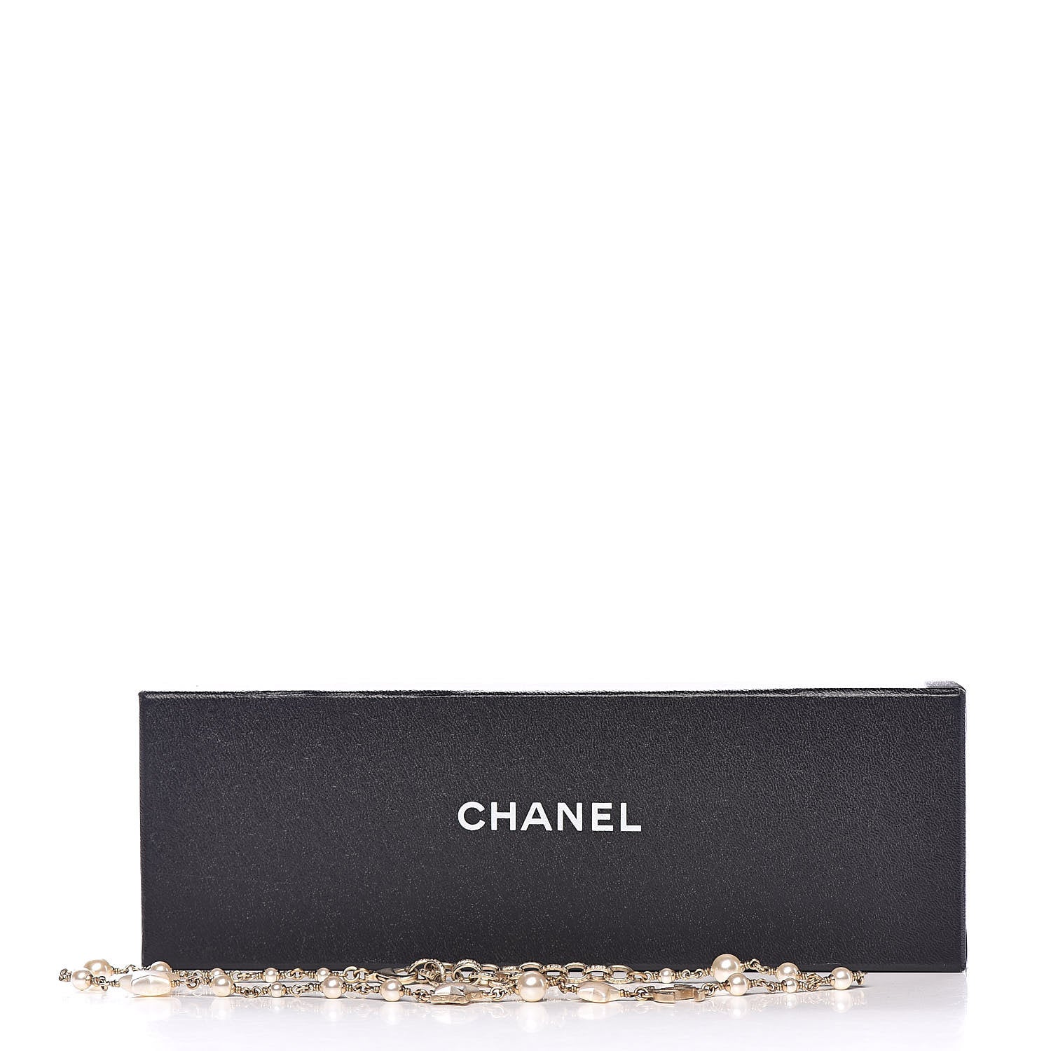Chanel Metal Resin Pearl Star CC Necklace Gold 6 of 6