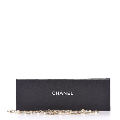 Chanel Metal Resin Pearl Star CC Necklace Gold 6 of 6