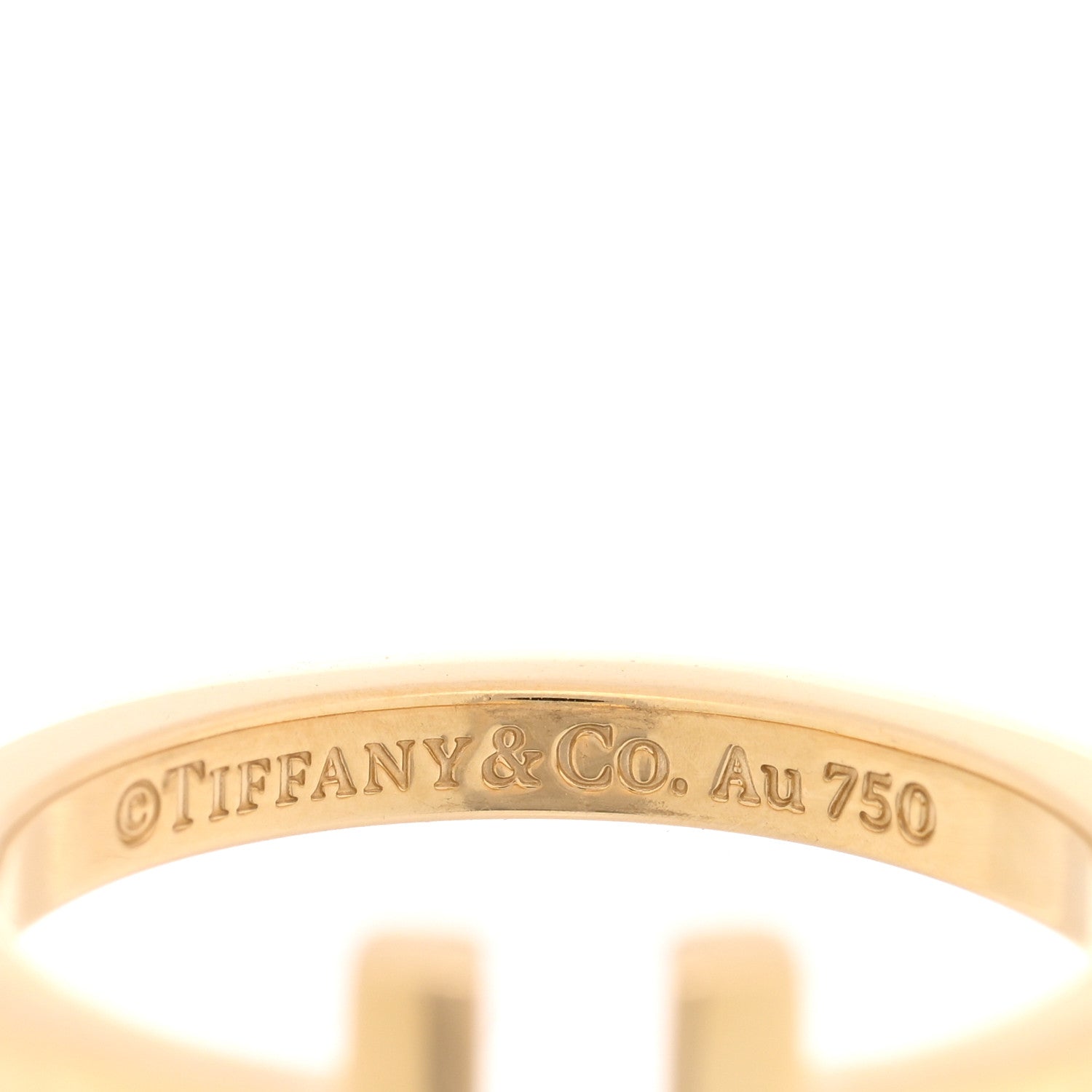 Tiffany 18K Yellow Gold T Square Ring 58 8.5 4 of 4