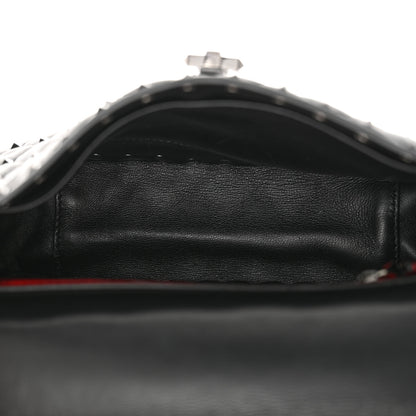 Valentino Garavani Lambskin Monochrome Medium Rockstud Spike Shoulder Bag Black 5 of 10