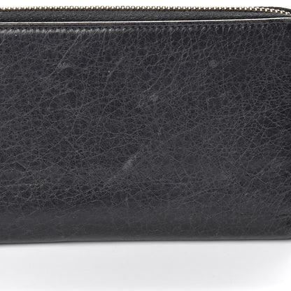 Balenciaga Agneau Classic Hardware Continental Zip Around Wallet Black 11 of 14