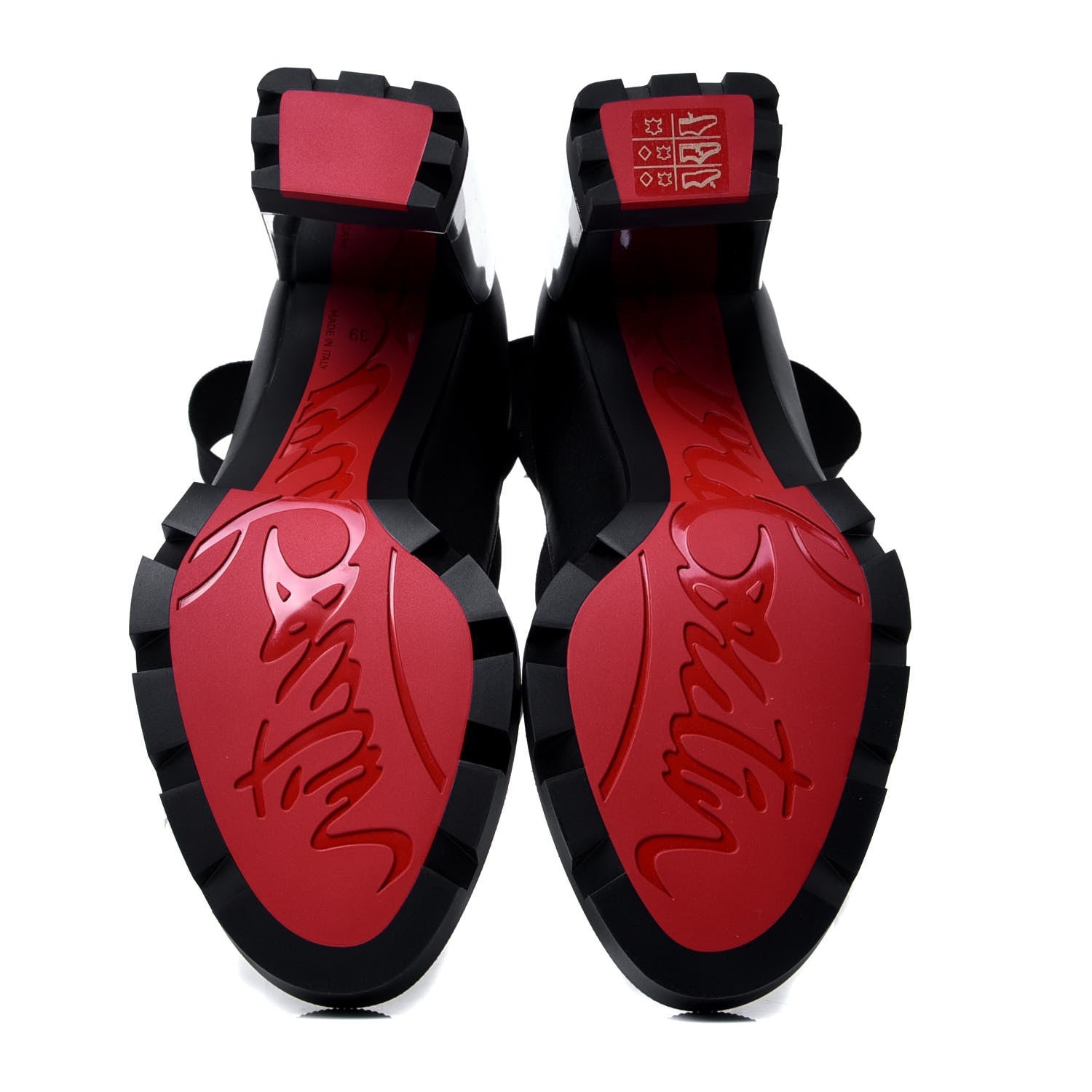 Christian Louboutin Calfskin Patrouiagoma 100 Platform Sandals 39 Black Nickel 5 of 6