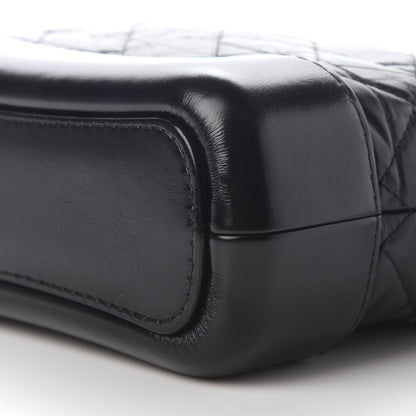 Chanel Aged Calfskin Quilted Small Gabrielle Hobo Black 9 of 9
