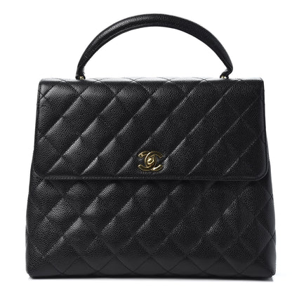 Chanel Caviar Quilted Jumbo Kelly Flap Black 1 of 9