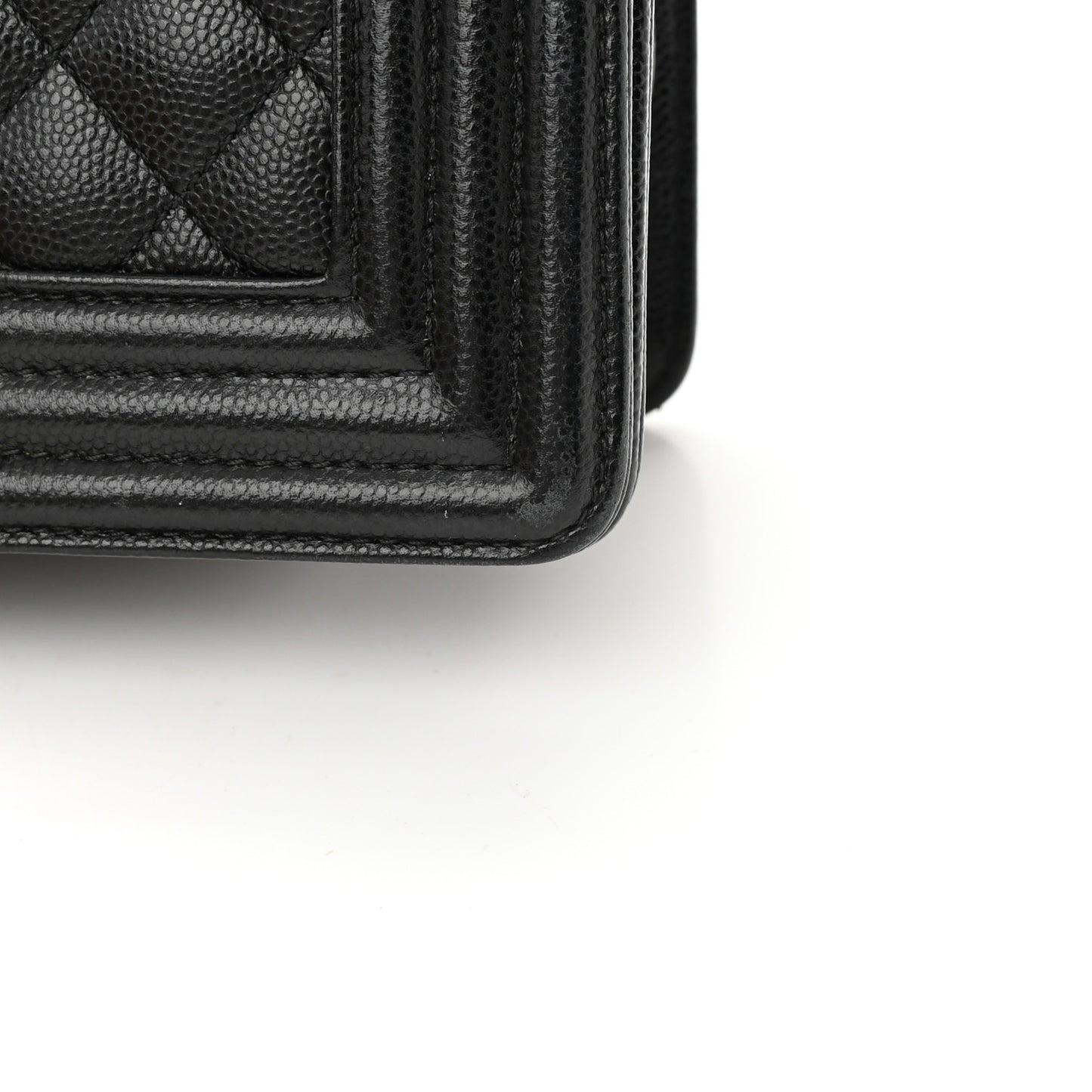 Caviar Quilted Small Boy Flap Black