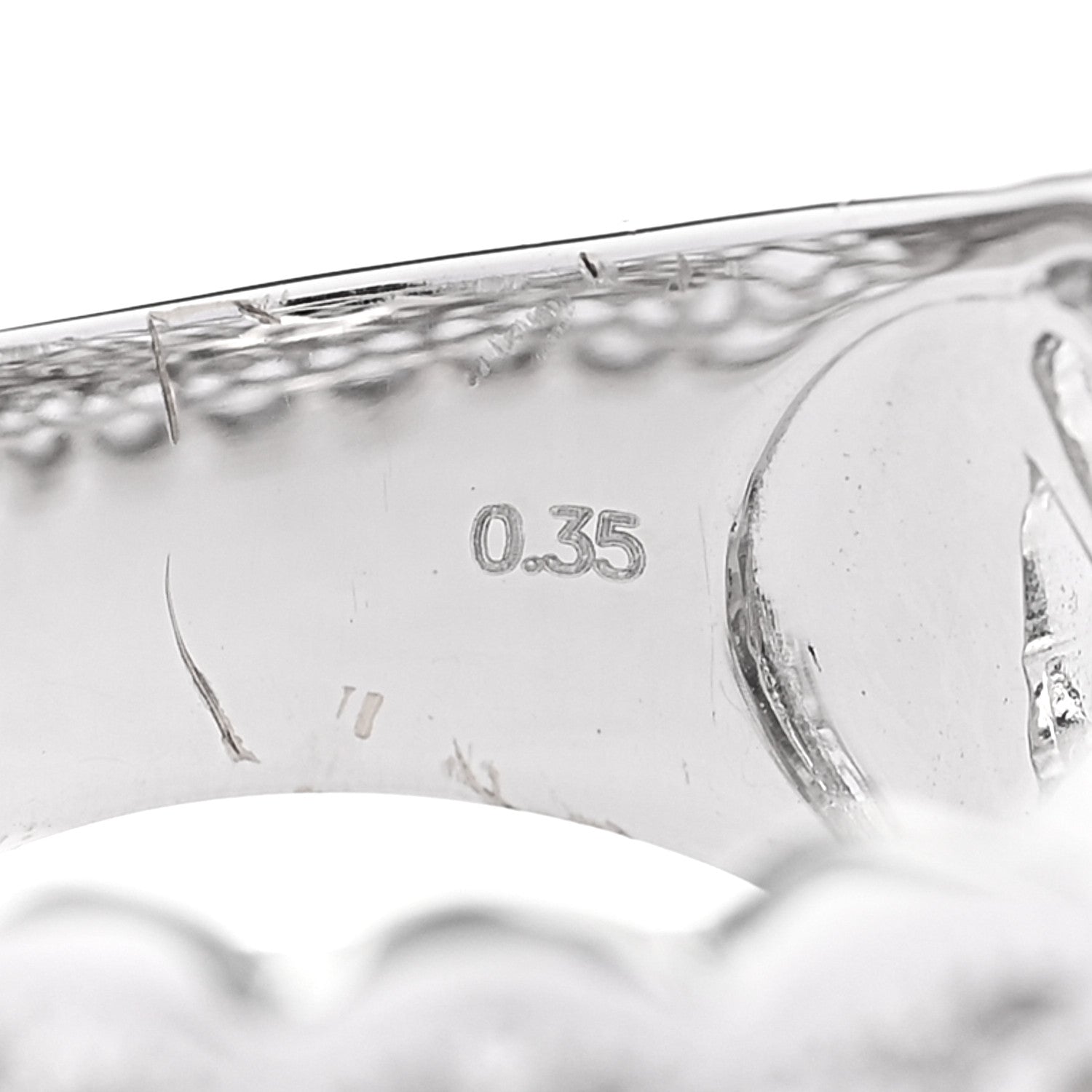 Parker & West by FASHIONPHILE 18K White Gold Diamond .35ctw Milgrain Band Ring  53 6.25 5 of 5