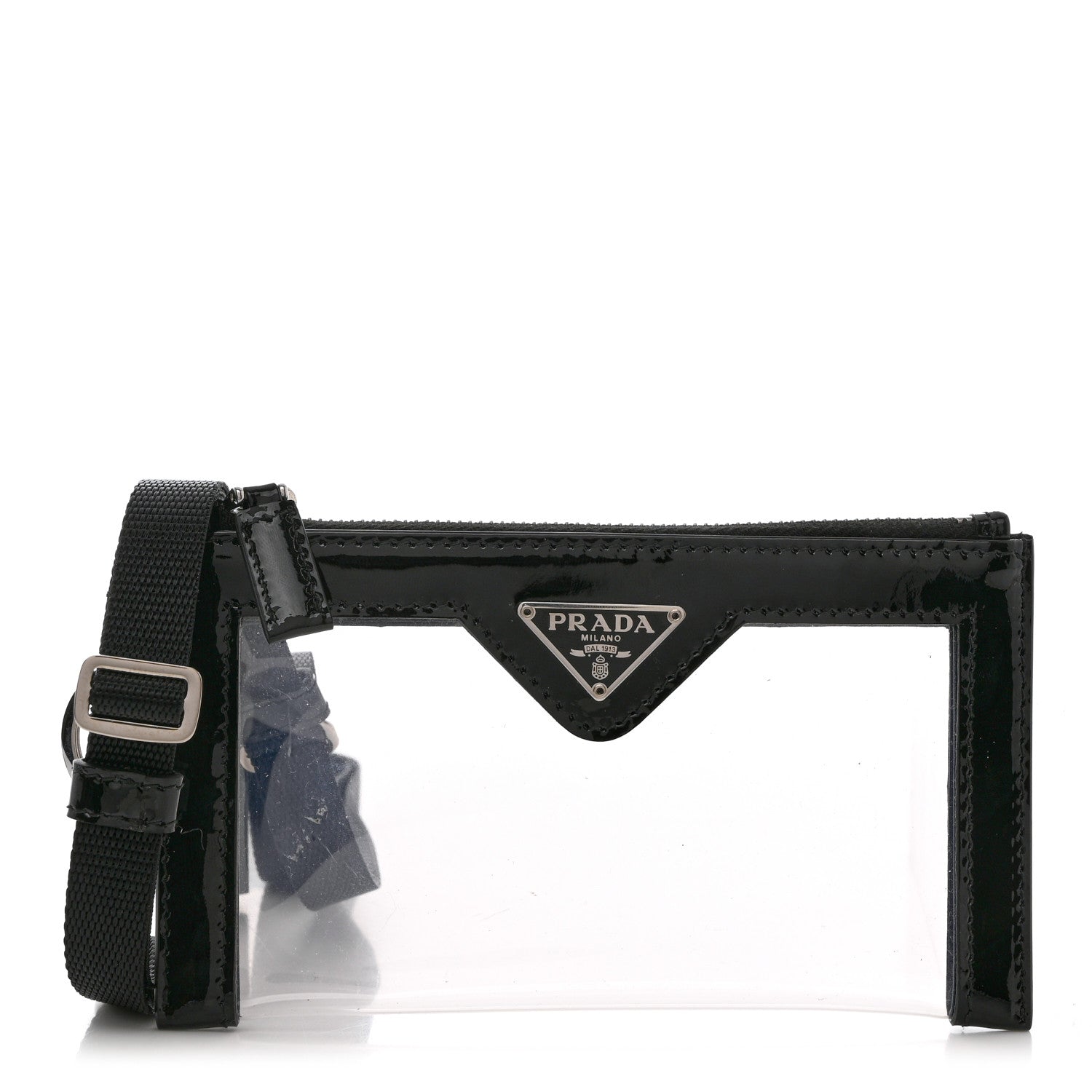 Prada Vernice PVC Card Holder Black 1 of 8