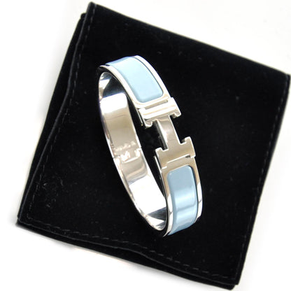 Hermes Narrow Enamel Clic Clac H Bracelet PM Bleu 8 of 8