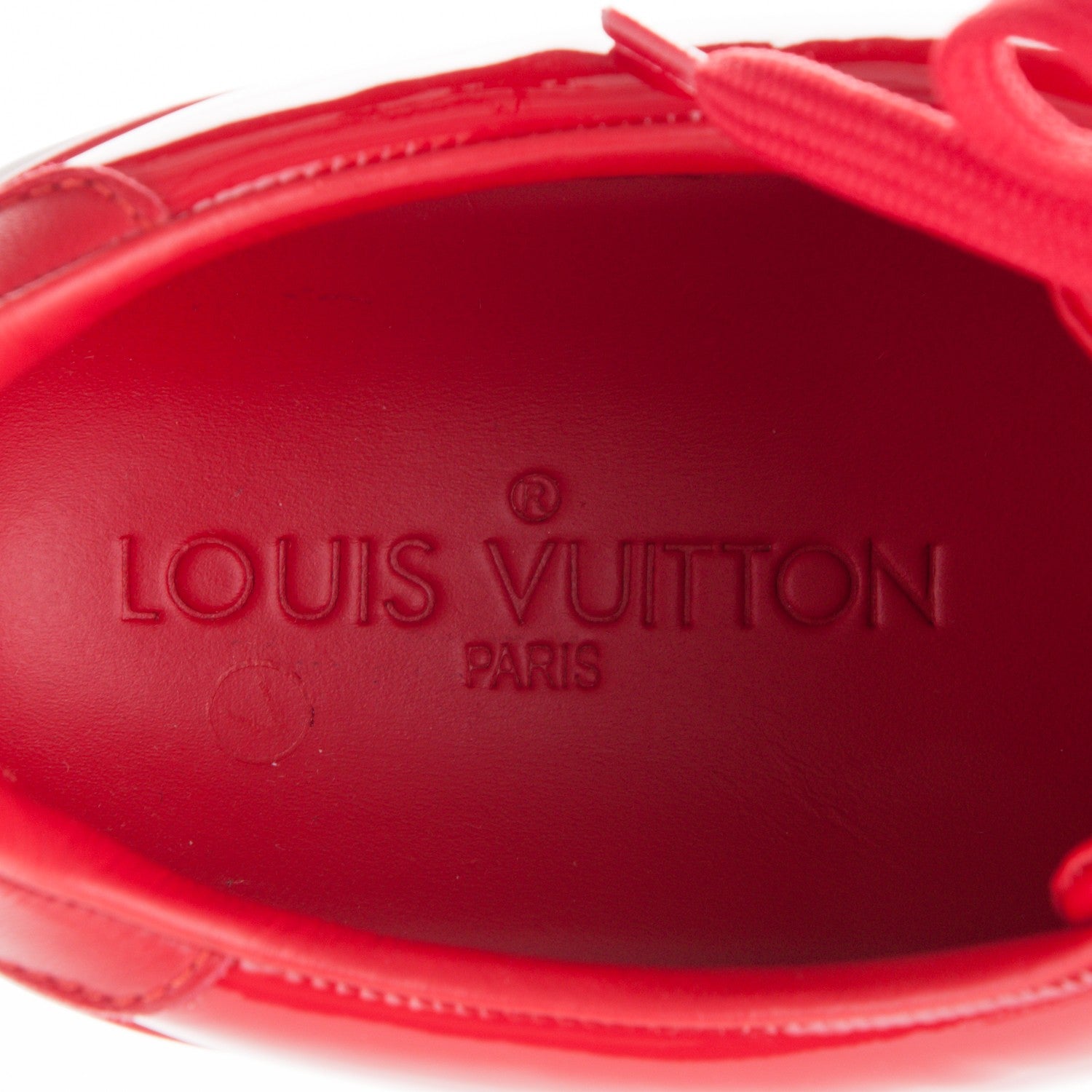 Louis Vuitton Patent Calfskin Frontrow Sneakers 36.5 Rouge 7 of 8