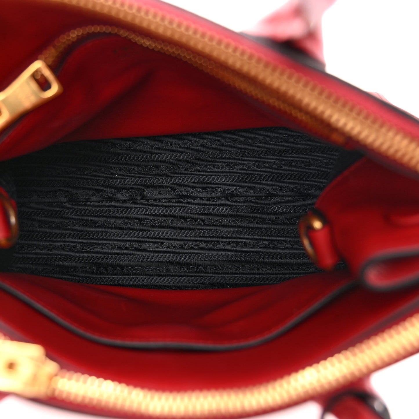Saffiano City Calfskin Small Paradigme Bag Red